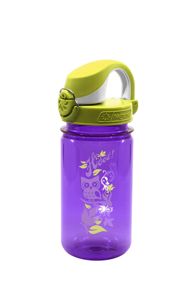 Nalgene product view: 12oz On-The-Fly Kids Lock-Top Bottle with Graphics D5 — 12oz On-The-Fly Kids Lock-Top Bottle with Graphics