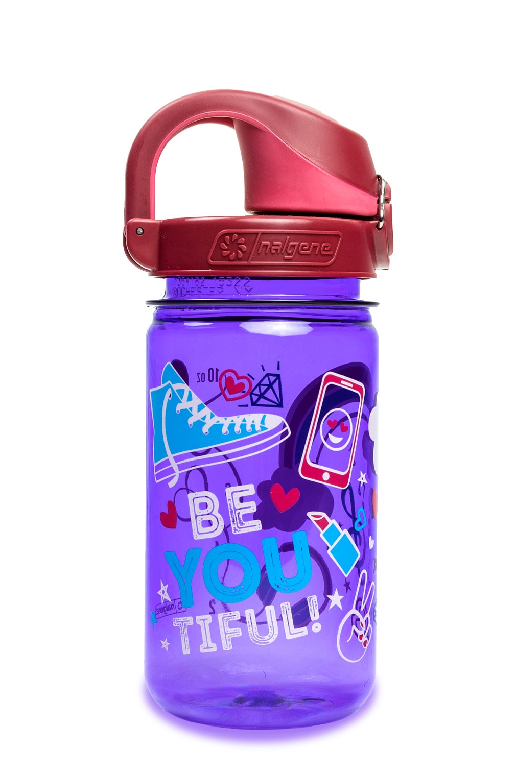 Nalgene product image: 12oz On-The-Fly Kids Lock-Top Bottle with Graphics D5 — 12oz On-The-Fly Kids Lock-Top Bottle with Graphics