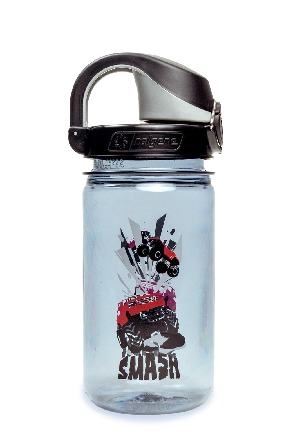 Nalgene product view: 12oz On-The-Fly Kids Lock-Top Bottle with Graphics Y1 — 12oz On-The-Fly Kids Lock-Top Bottle with Graphics