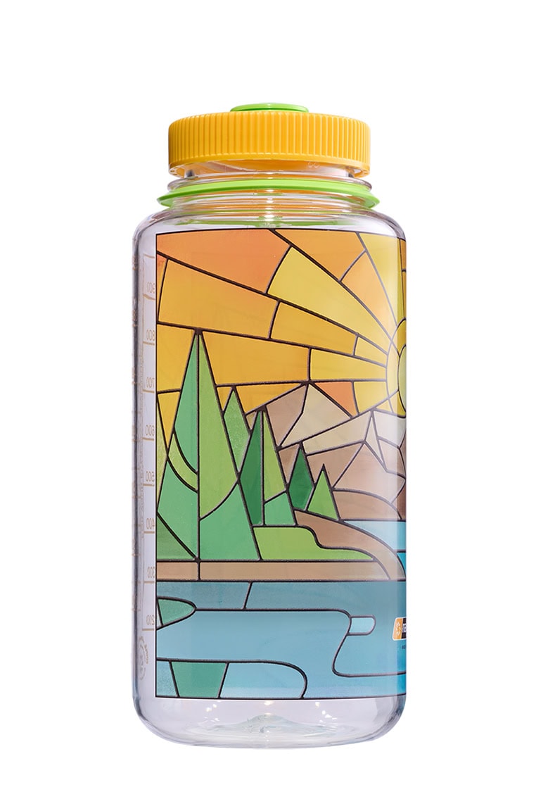 Nalgene product view: 32oz Wide Mouth Stained Glass Print Bottles K1 — 32oz Wide Mouth Stained Glass Print Bottles