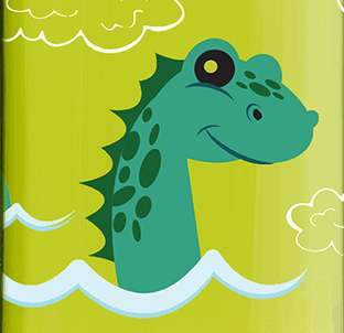 Nalgene product view: 12oz On-The-Fly Kids Lock-Top Bottle with Graphics X5 — 12oz On-The-Fly Kids Lock-Top Bottle with Graphics