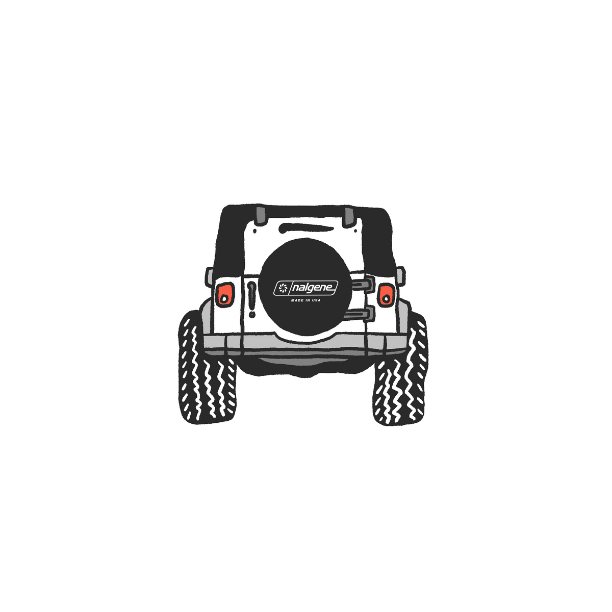 Nalgene product detail: Four Wheeling Sticker O3 — Four Wheeling Sticker
