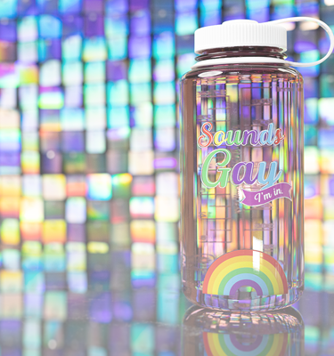 Nalgene product view: 32oz Wide Mouth Pride Bottle K3 — 32oz Wide Mouth Pride Bottle