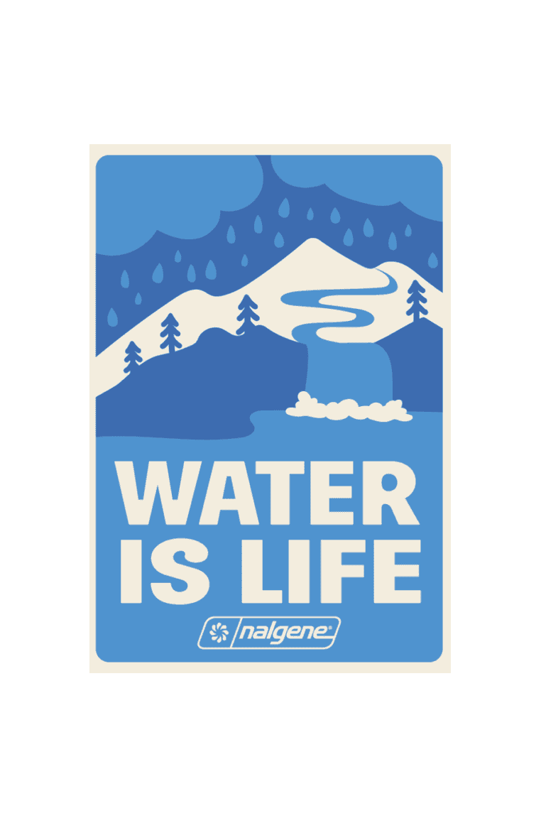 Nalgene product detail: Water Is Life Sticker B1 — Water Is Life Sticker